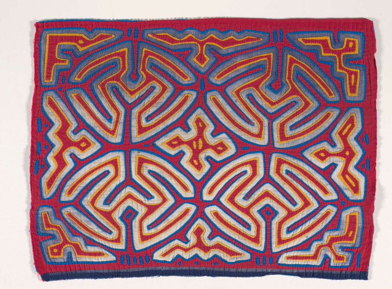 Skjortepanel (mola) (påført bomuld) af Kuna Indian Culture