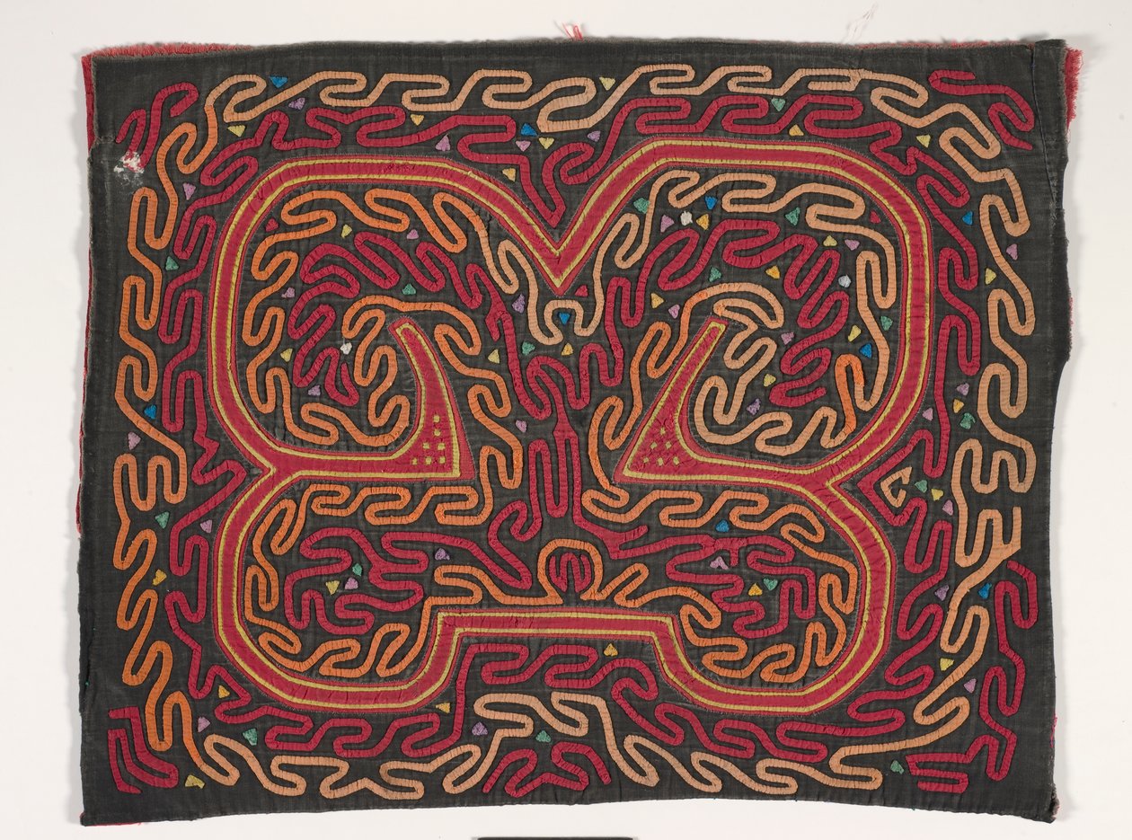 Skjortepanel (mola) (påført bomuld) af Kuna Indian Culture