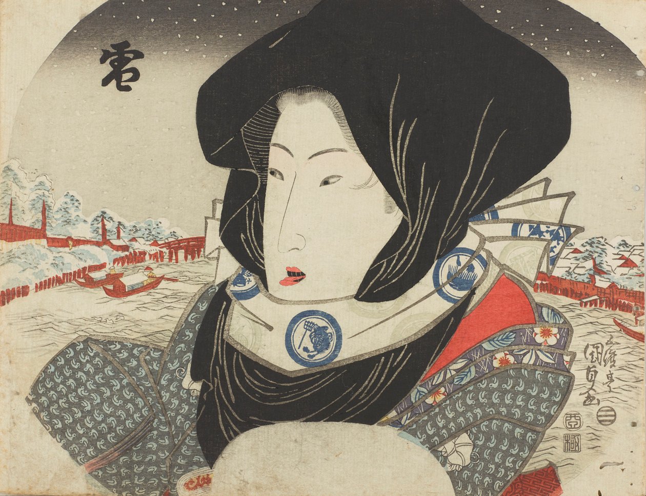 Snow, fra serien Snow, Moon and Flowers. af Kunisada