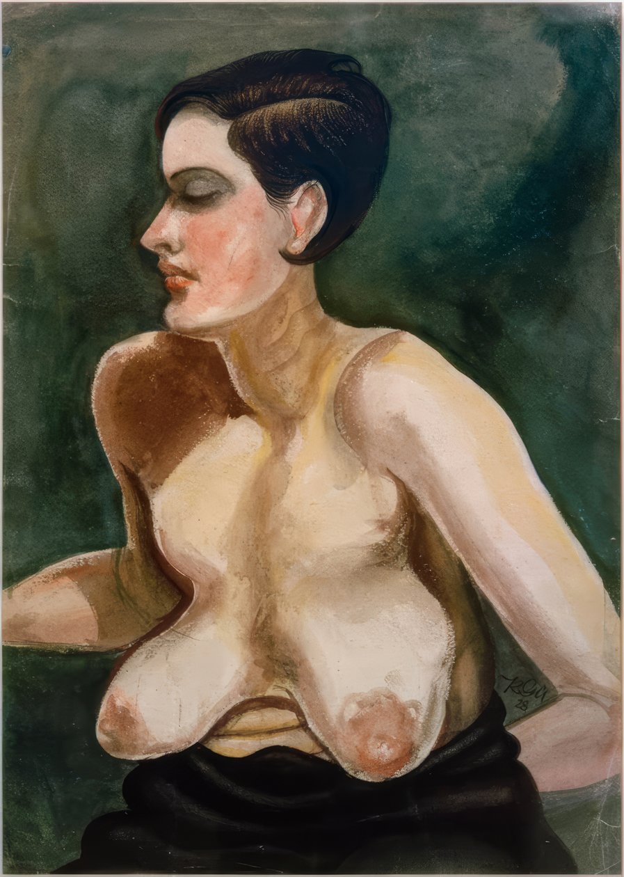 Stor siddende halvakt af Kurt Günther