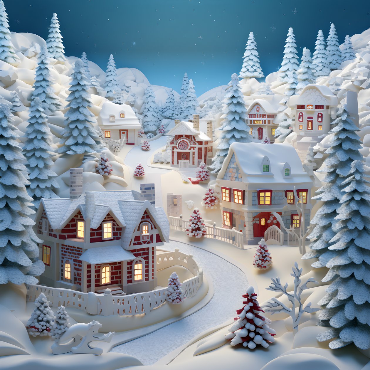3d Snowy Christmas 2 af Kurt Heppke