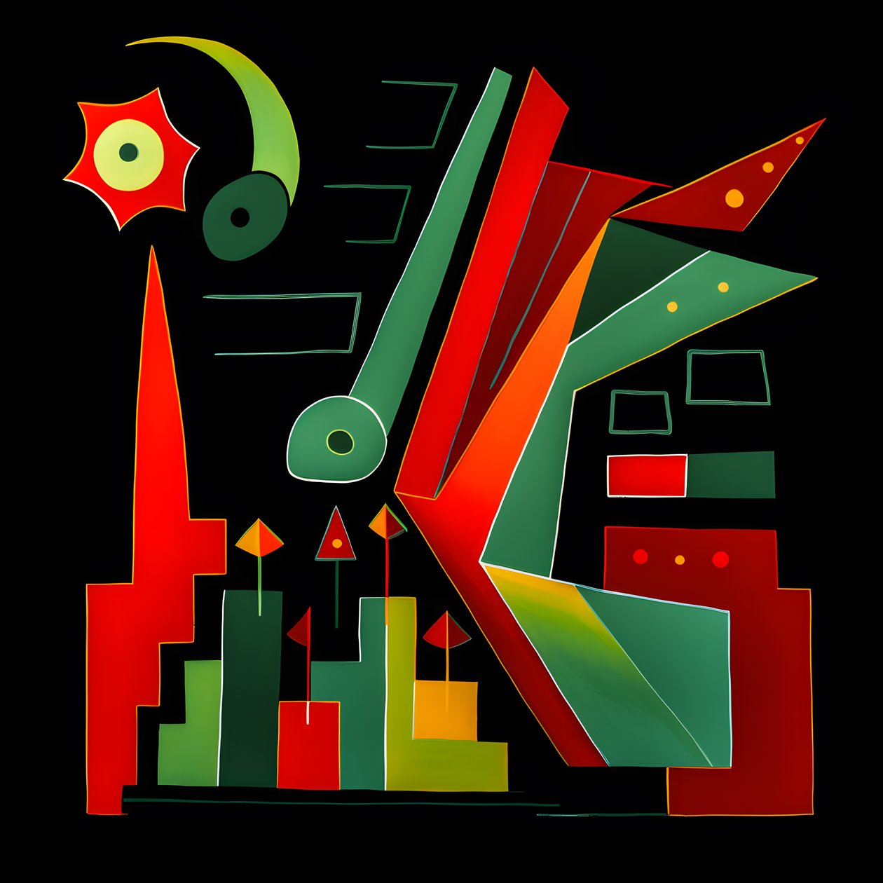 En aktiemarkedstrend i Picasso-stil 2 af Kurt Heppke