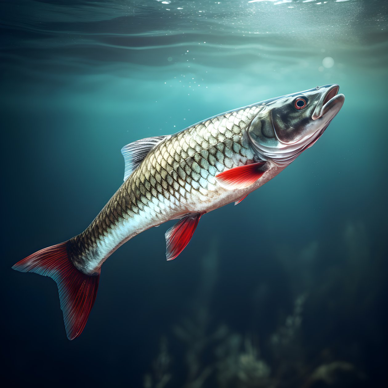Snoek, eräänlainen kala, pyydettiin siimalla 1 af Kurt Heppke