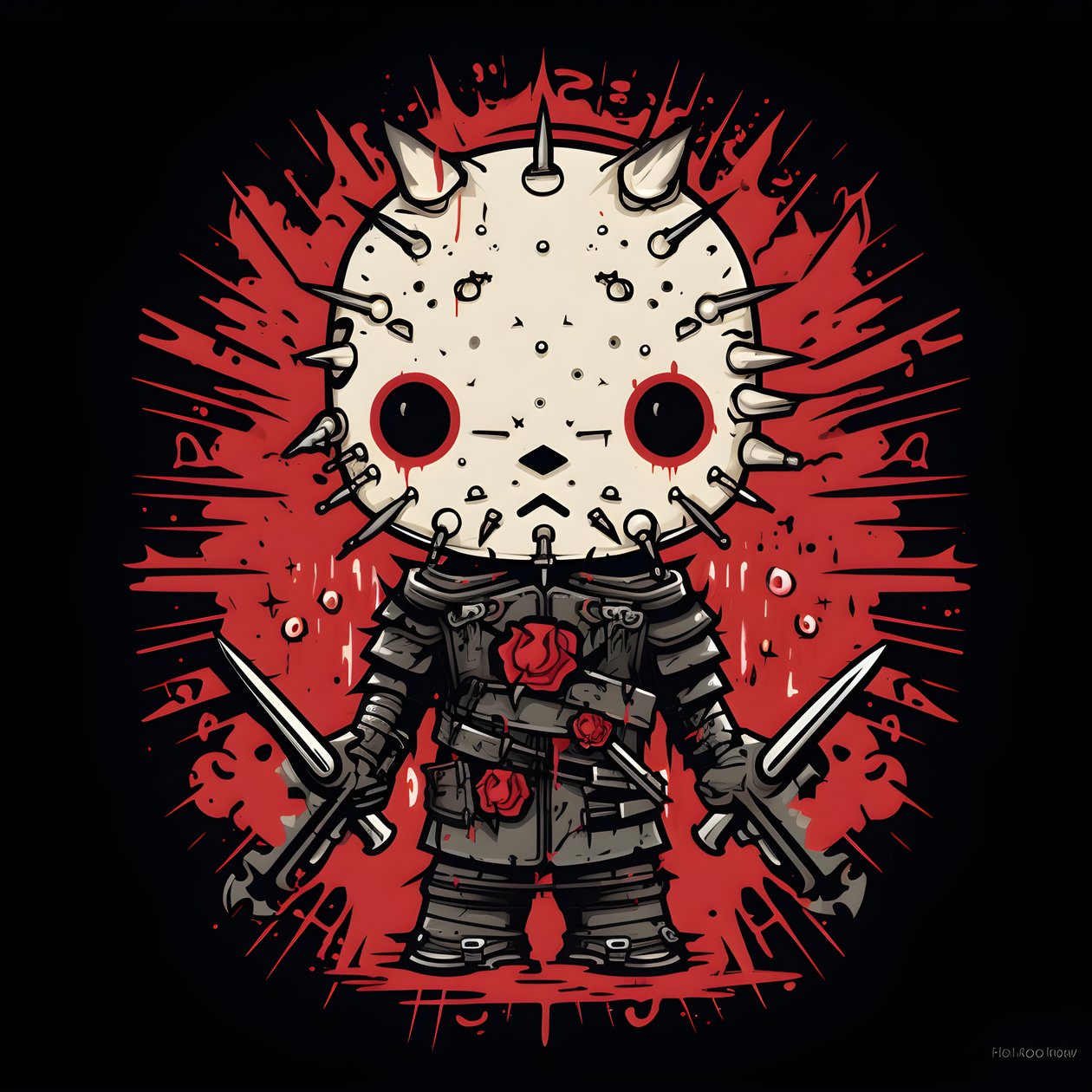 Hello Kitty as Pinhead skjortedesign 1 af Kurt Heppke