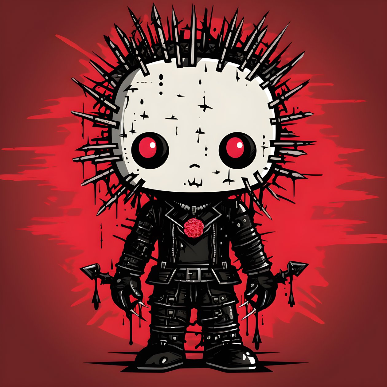 Hello Kitty als Pinhead skjortedesign 4 af Kurt Heppke