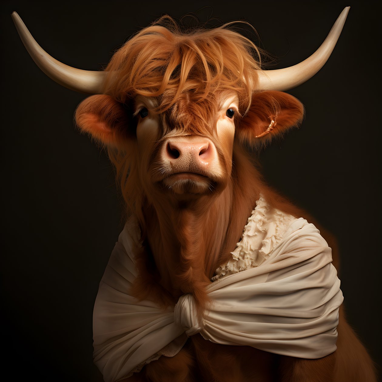 Highland Cow som Marilyn Monroe 2 af Kurt Heppke