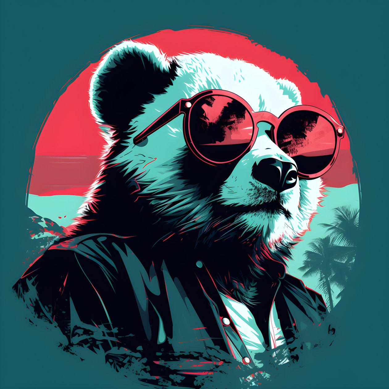 Panda med briller 1 af Kurt Heppke