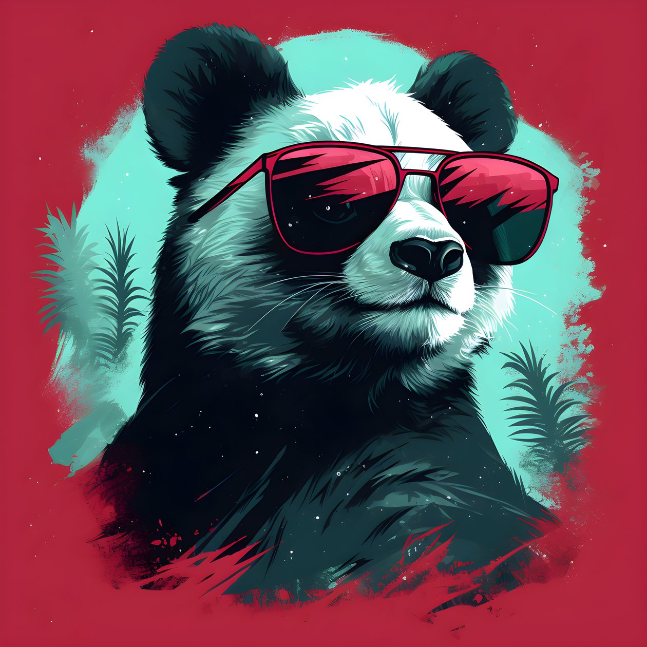 Panda med briller 2 af Kurt Heppke