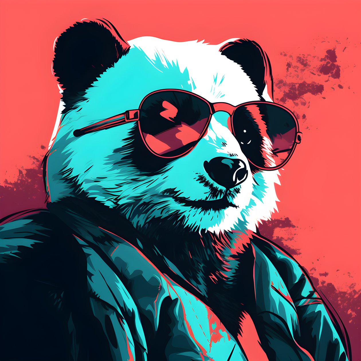 Panda med briller 4 af Kurt Heppke