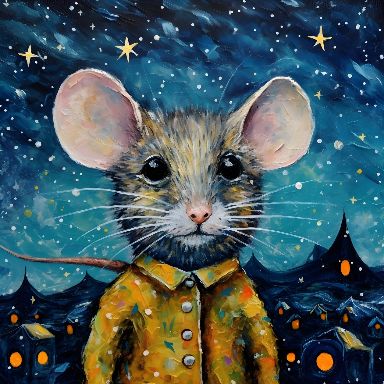 Hiirieläimen muotokuva Starry Night 1 af Kurt Heppke