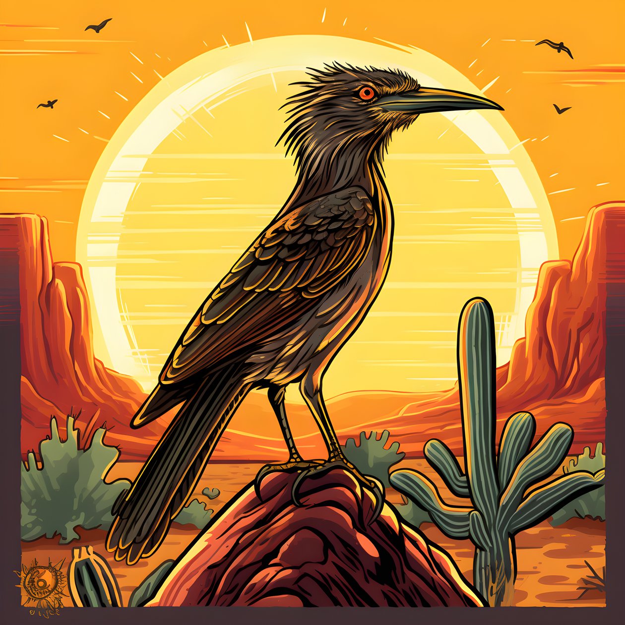 Roadrunner varm sol 4 af Kurt Heppke