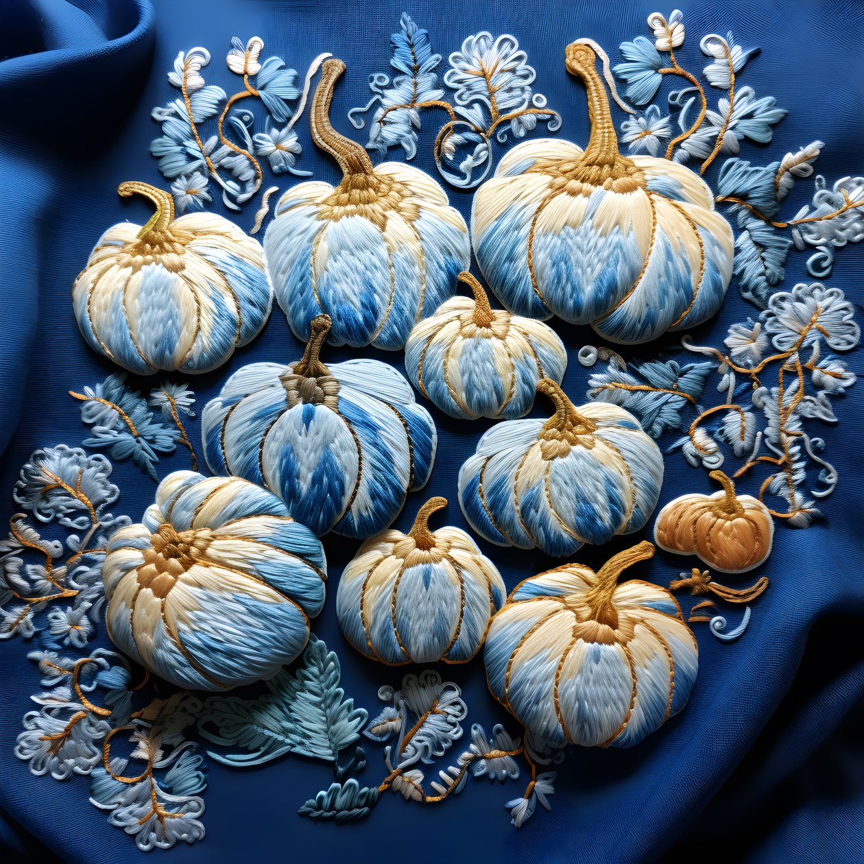 Stickereikubisse i Blautoenen 1 af Kurt Heppke