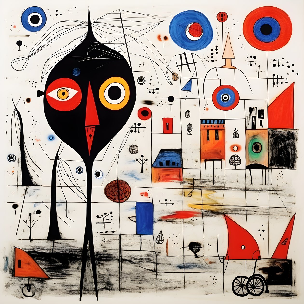 Surrealistiske illustrationer af Joan Miró. 2 af Kurt Heppke
