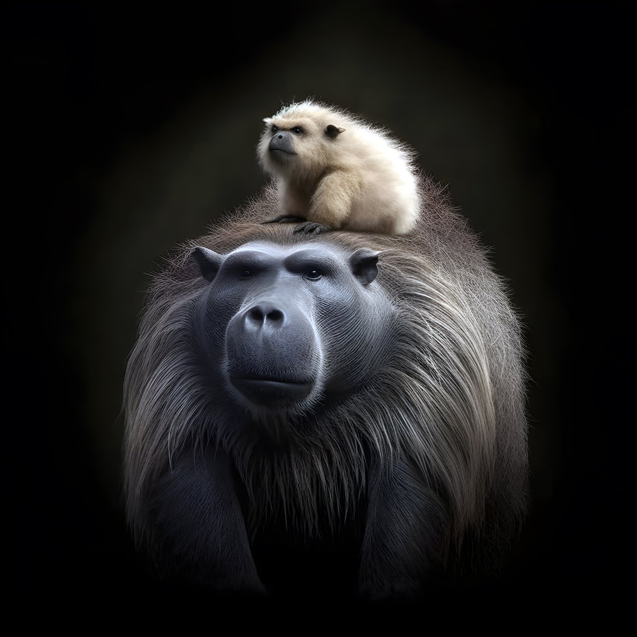 Capybara blandet med en silverback gorilla 2 af Kurt Heppke