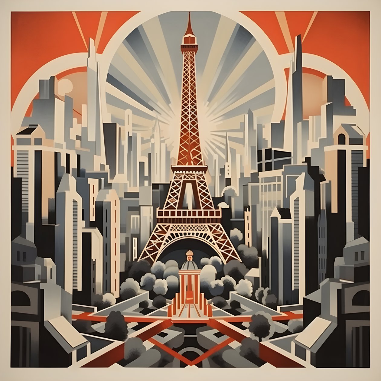 Reklameplakat, Paris, Frankrig 2 af Kurt Heppke