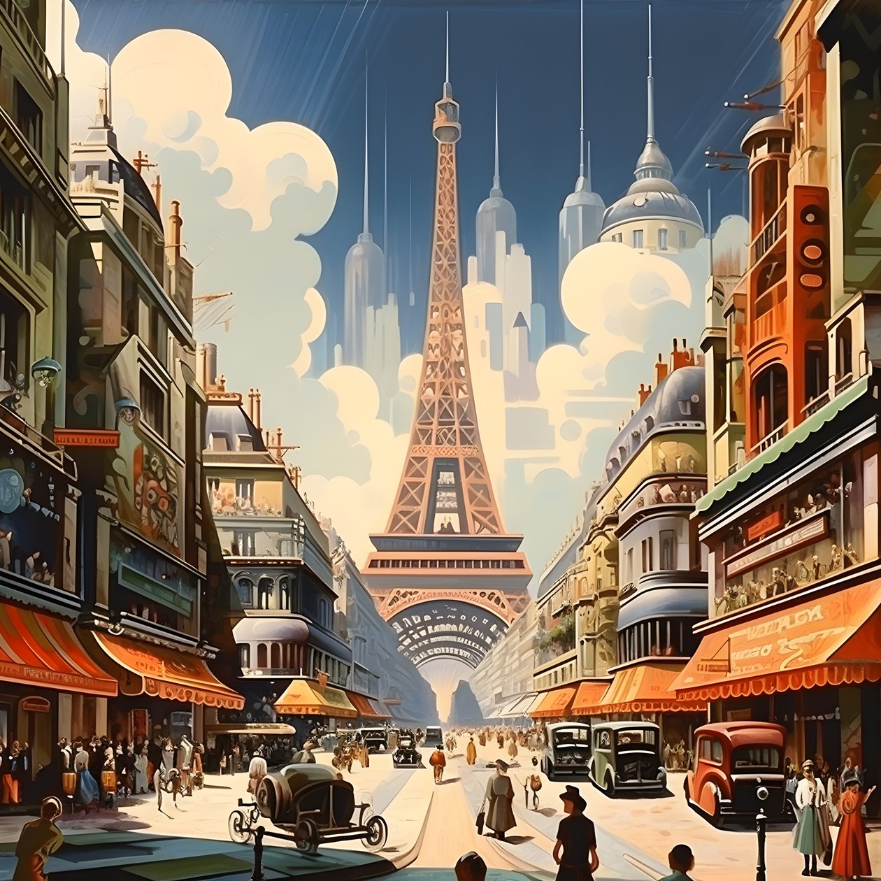 Reklameplakat, Paris, Frankrig 3 af Kurt Heppke