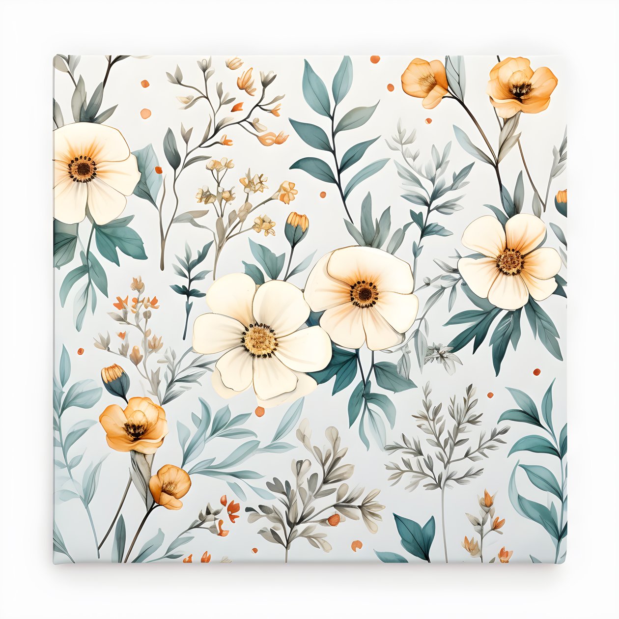 aquarell boho blomster vilde blomster 1 af Kurt Heppke