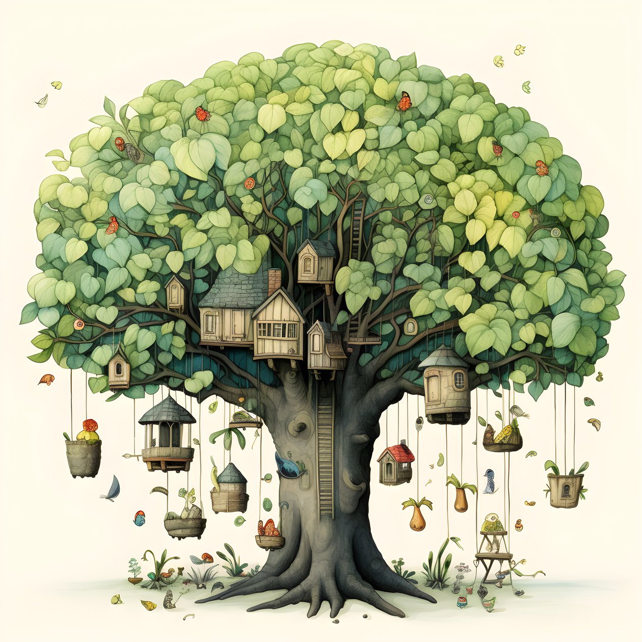 børns illustration træer 3 af Kurt Heppke