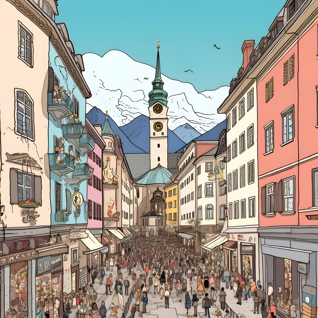 Innsbruck, tegneserie 2 af Kurt Heppke