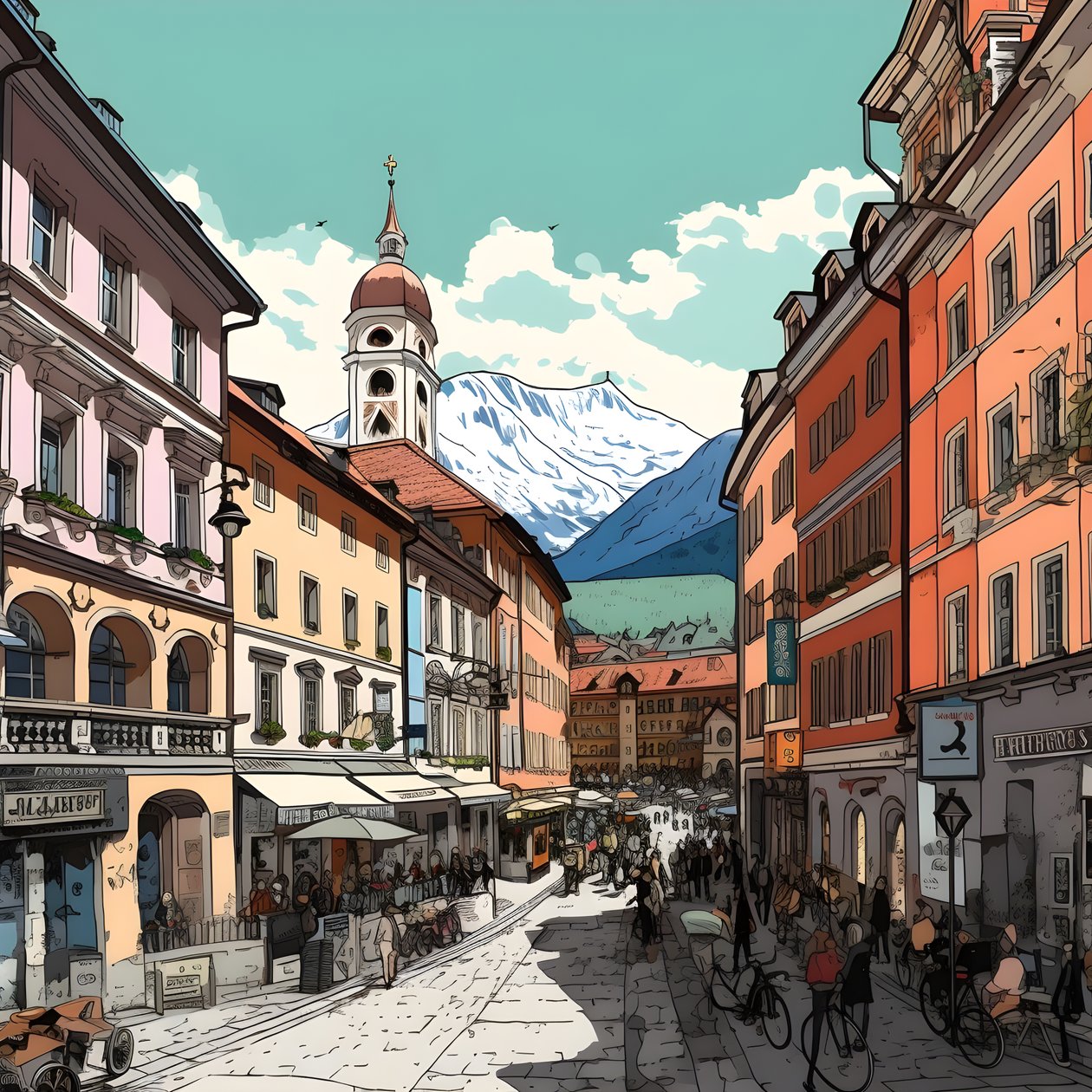 Innsbruck, tegneserie 3 af Kurt Heppke