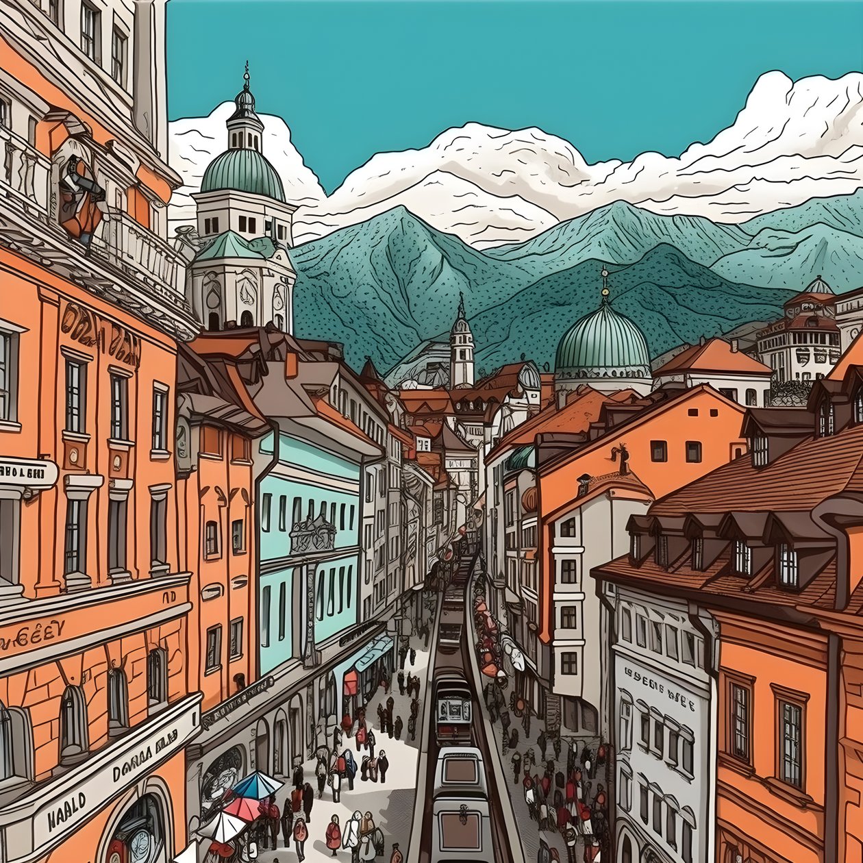 innsbruck, sarjakuva 4 af Kurt Heppke