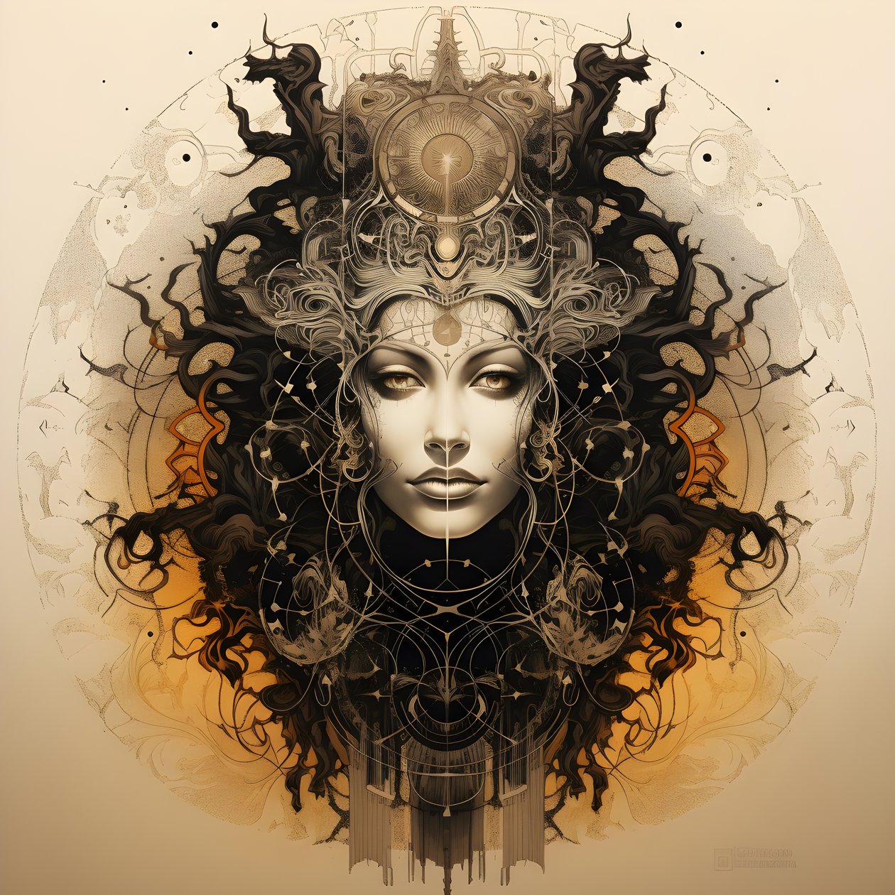 leonardo davinci koncept skitse album artwork rod af et træ, der vokser ud af jorden og stiger op i himlen som knægt og bønnestilken 3 af Kurt Heppke