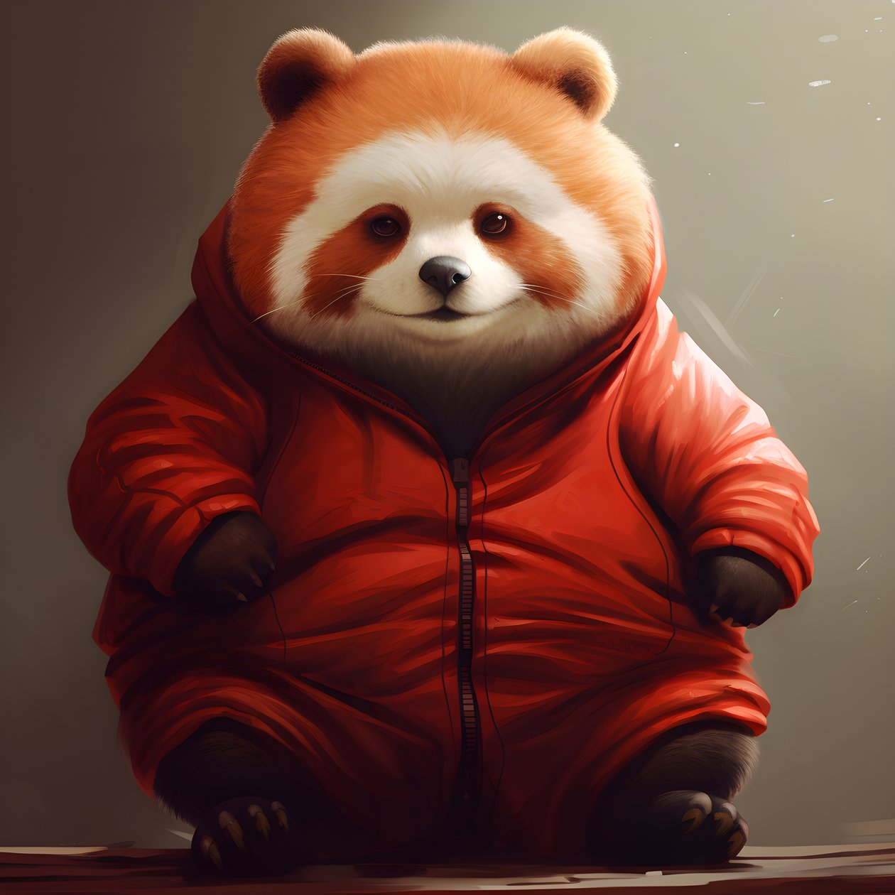 rød panda overvægtigt menneskebarn 3 af Kurt Heppke