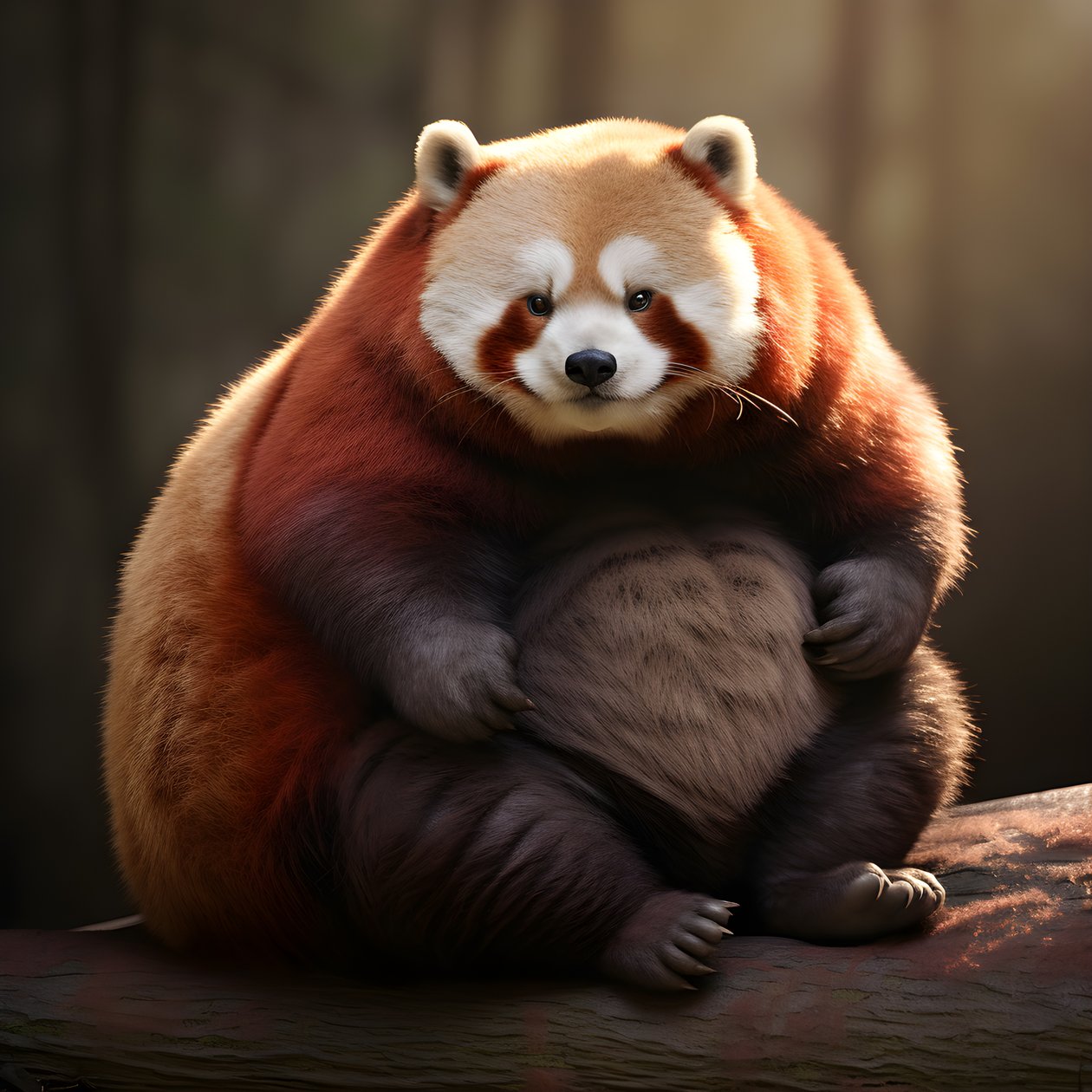 rød panda overvægtigt menneskebarn 4 af Kurt Heppke