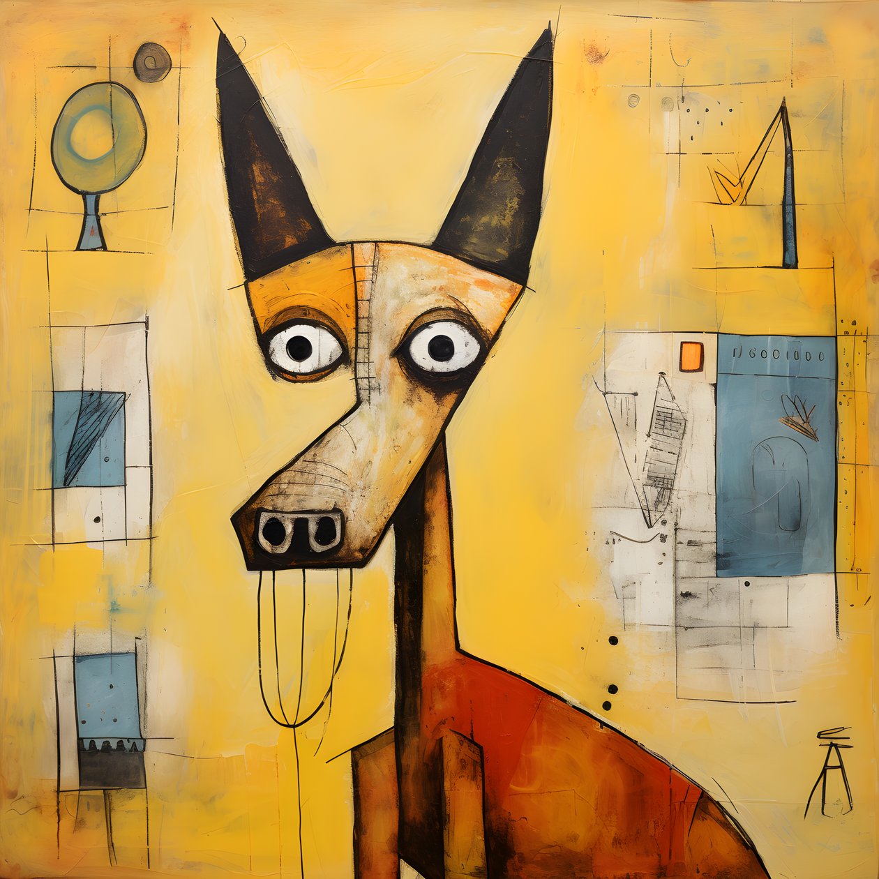 gul hund 3 af Kurt Heppke