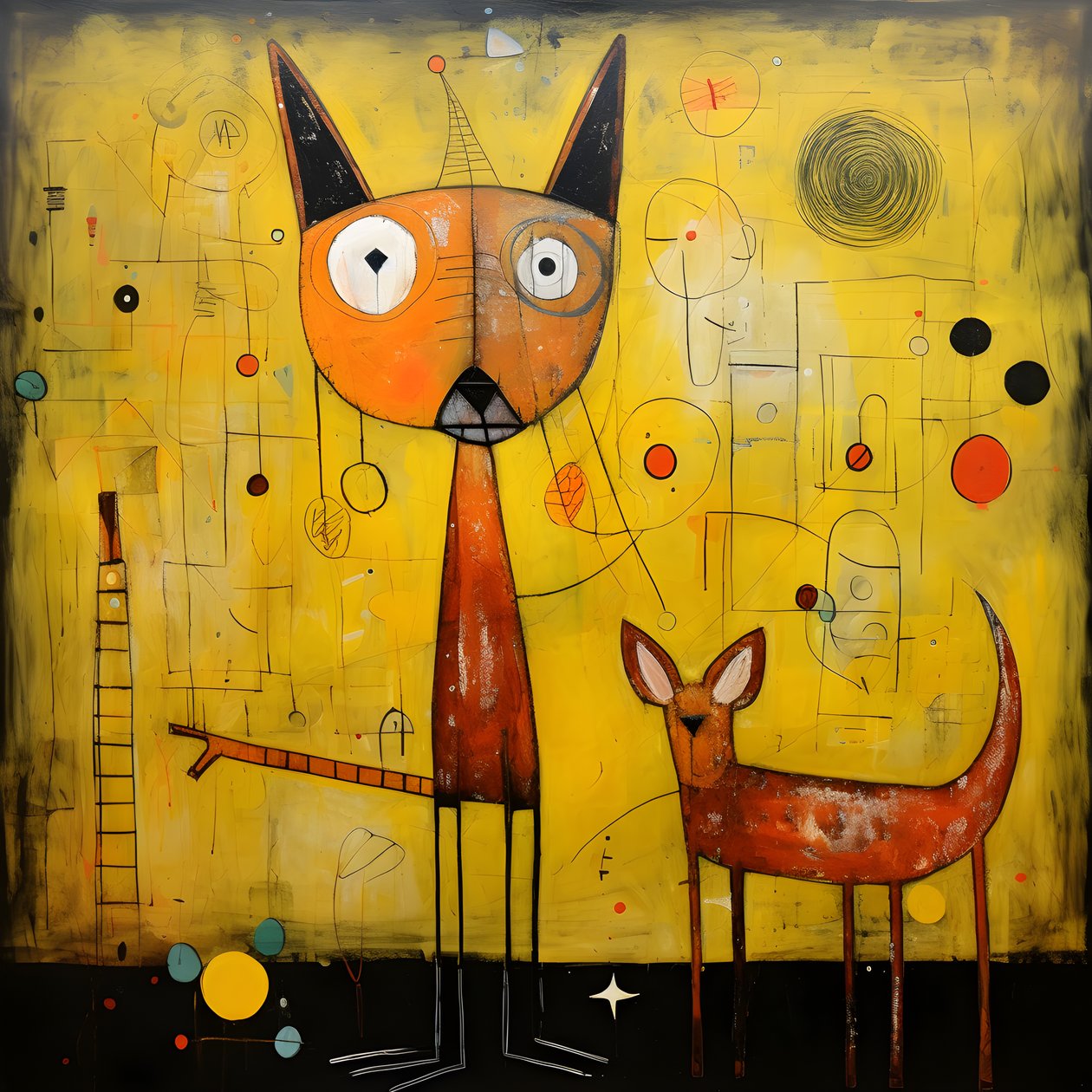 gul hund 4 af Kurt Heppke