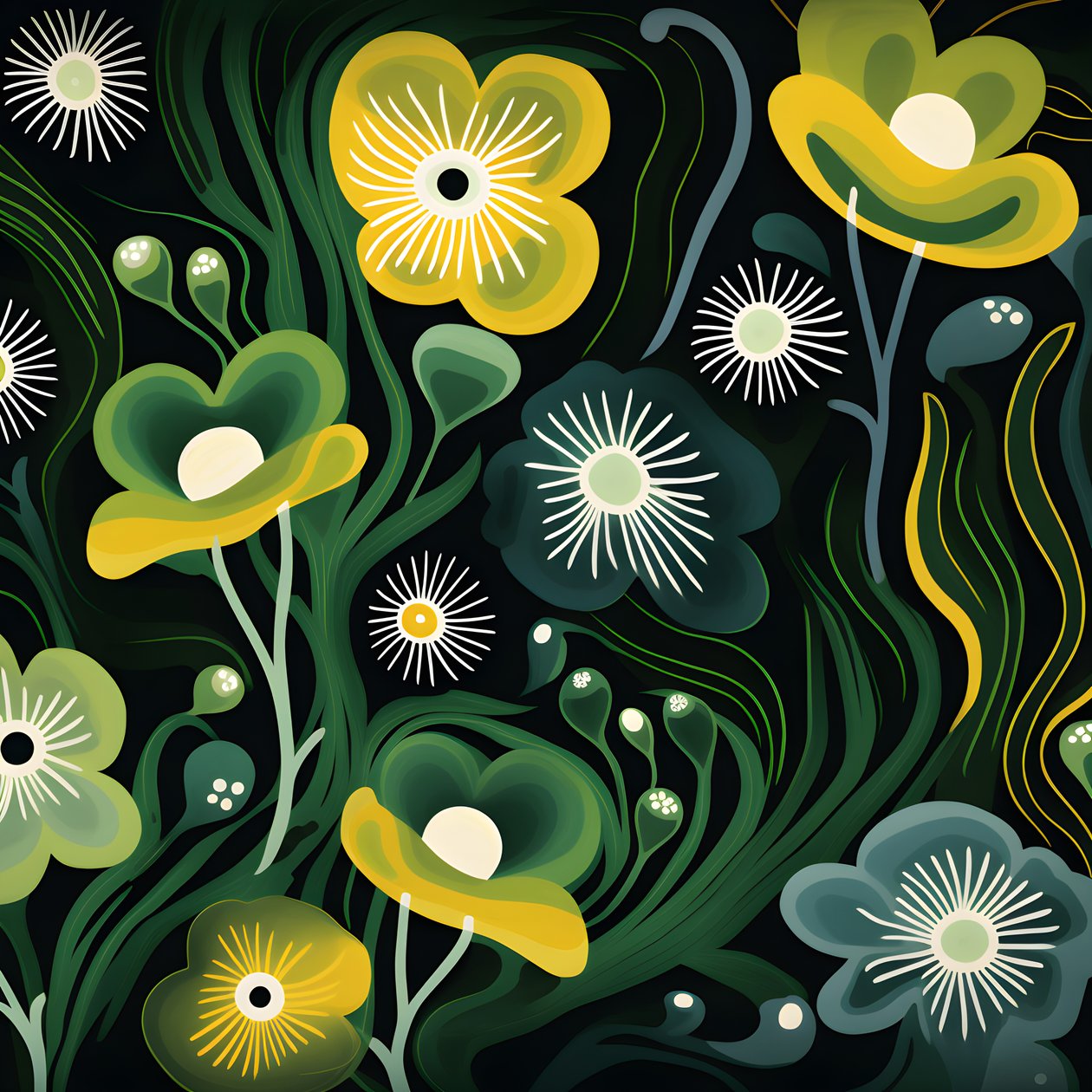 moderne abstrakte former Marimekko 1 af Kurt Heppke