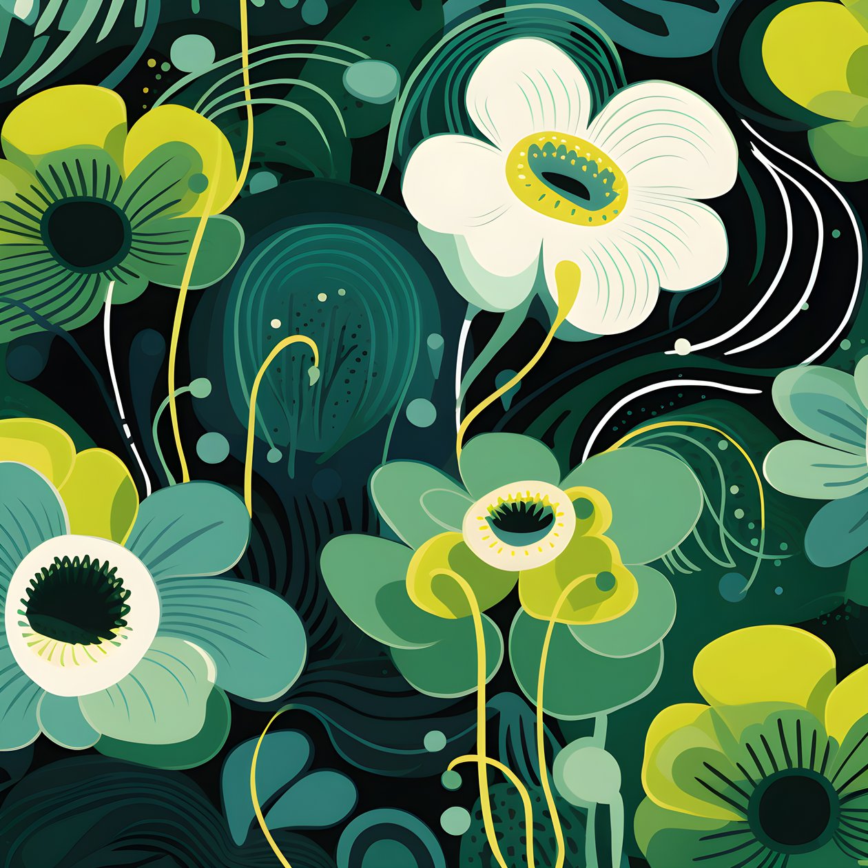 moderne abstrakte former Marimekko 3 af Kurt Heppke