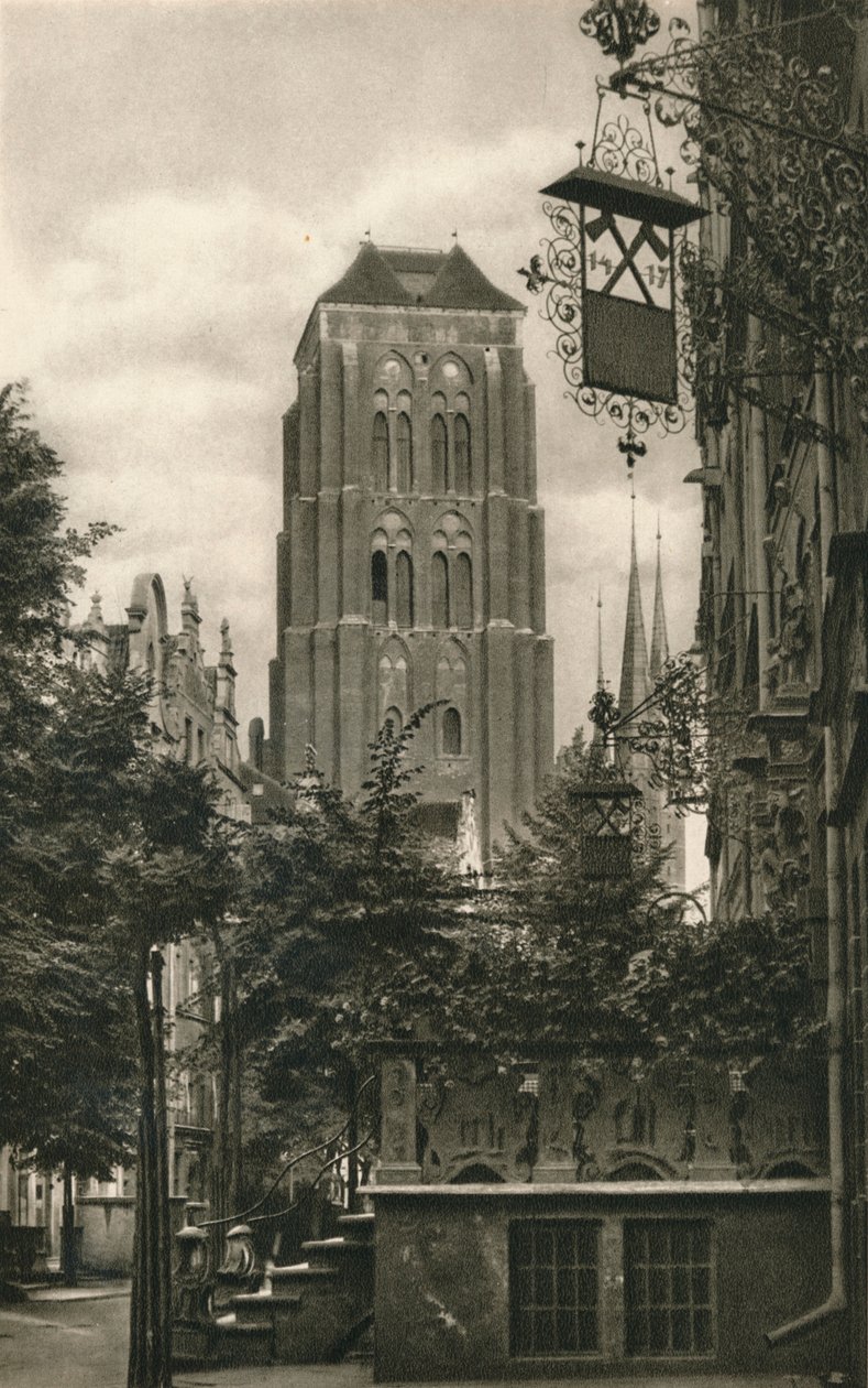 Gdansk. Jopengasse - Marienkirche, 1931 af Kurt Hielscher