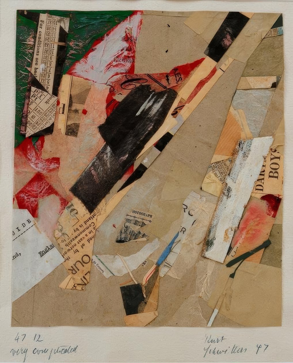 47 12 meget kompliceret af Kurt Schwitters