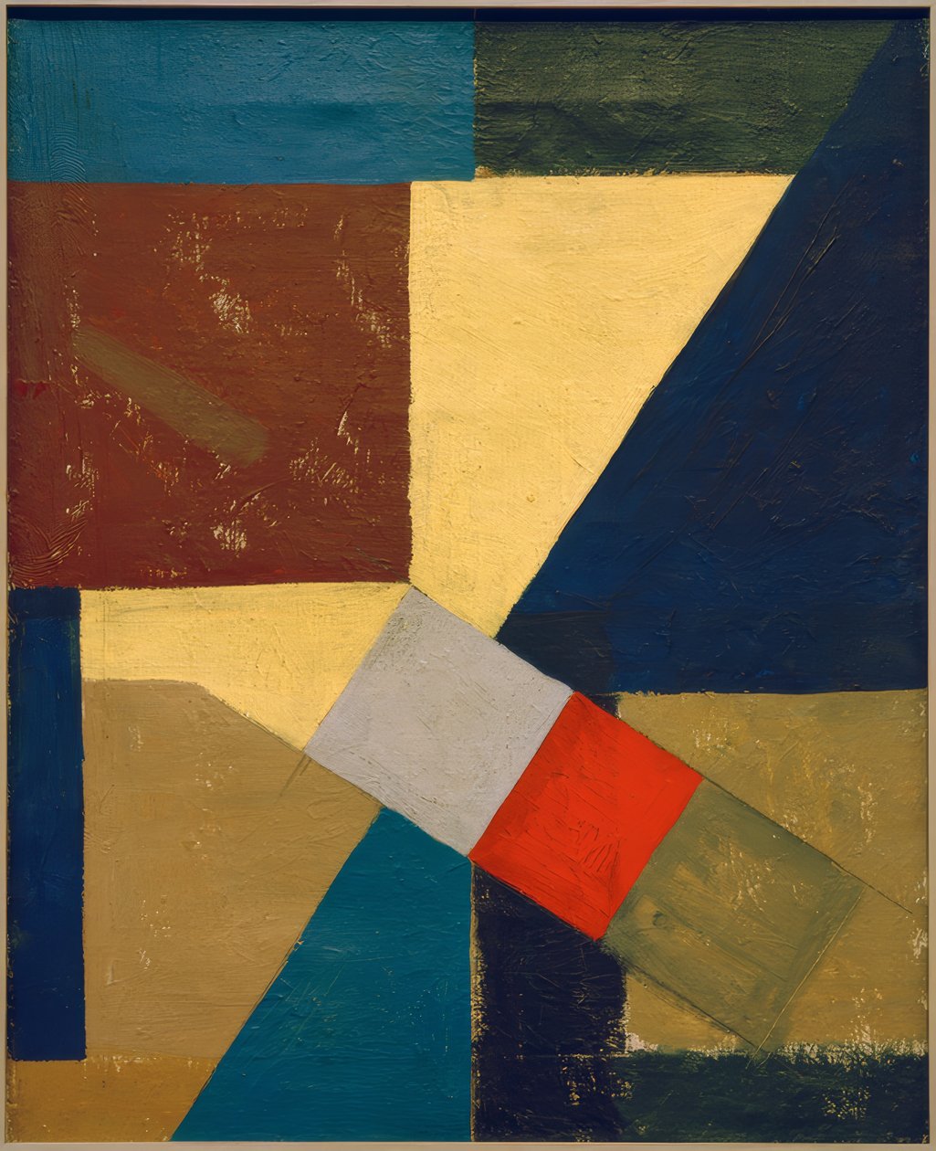 Abstrakt komposition af Kurt Schwitters