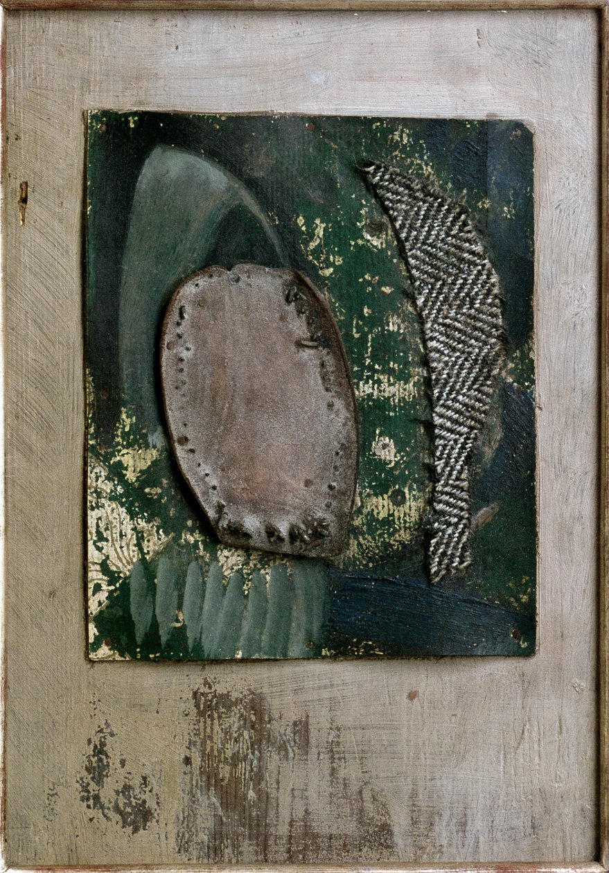 Brun og grøn samling (maleri af Kurt Schwitters