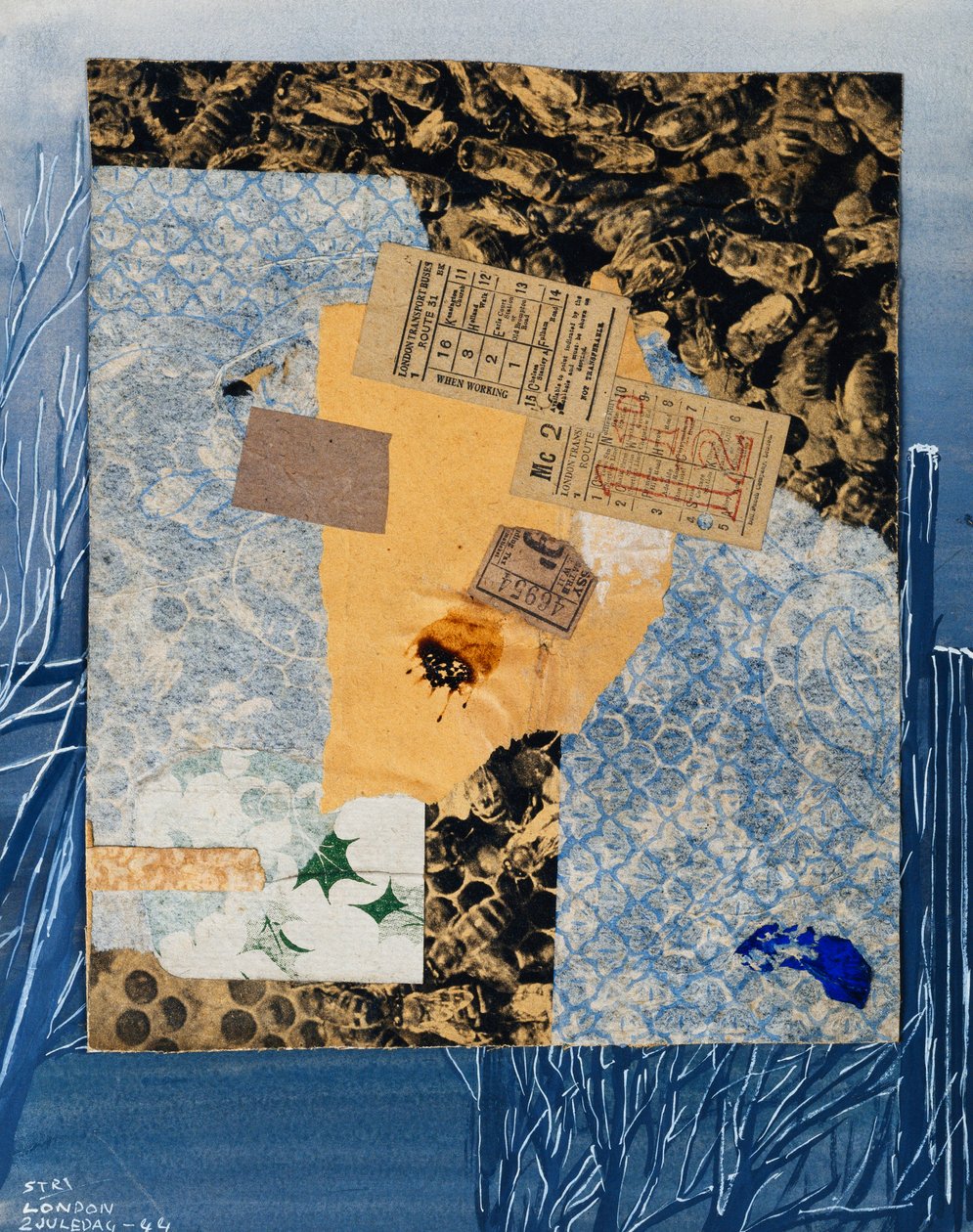 Busbilletter, 1944 af Kurt Schwitters