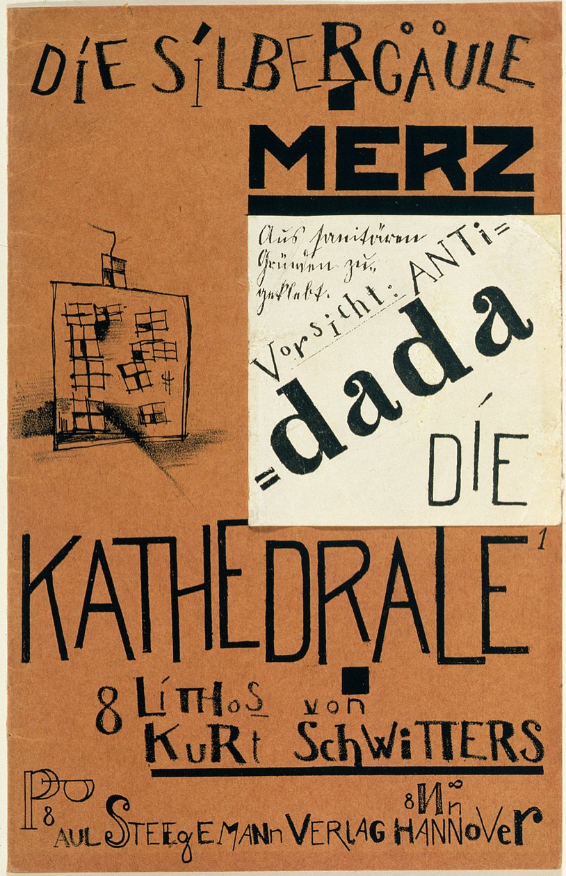 Forside til "Die Kathedrale" af Kurt Schwitters, udgivet ca. 1920 af Kurt Schwitters