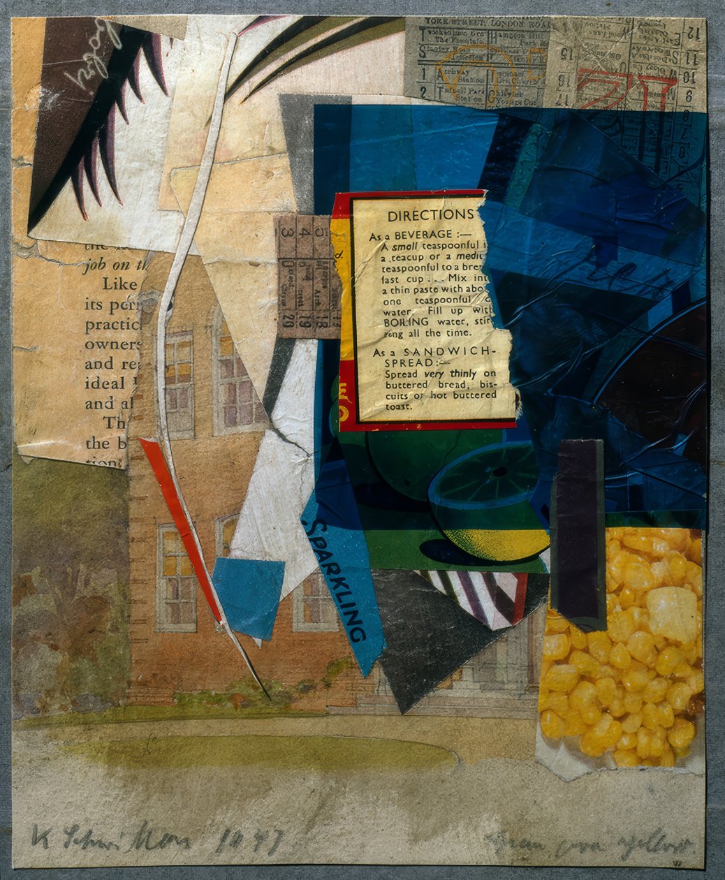 Grøn over Gul af Kurt Schwitters
