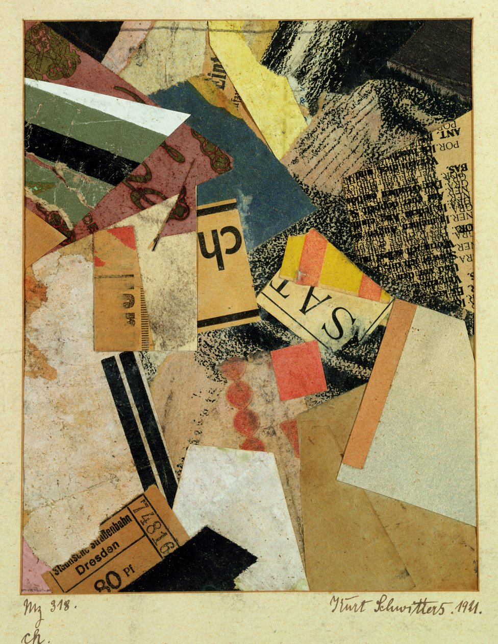 MZ 318 CH., 1921 af Kurt Schwitters