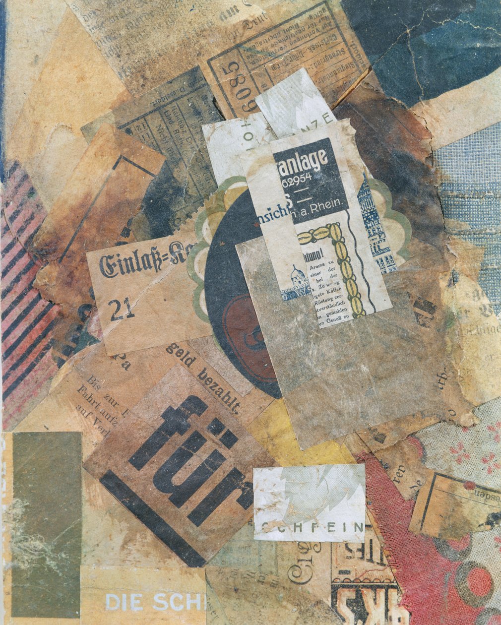 Merz 94 grøn plet, 1920 af Kurt Schwitters