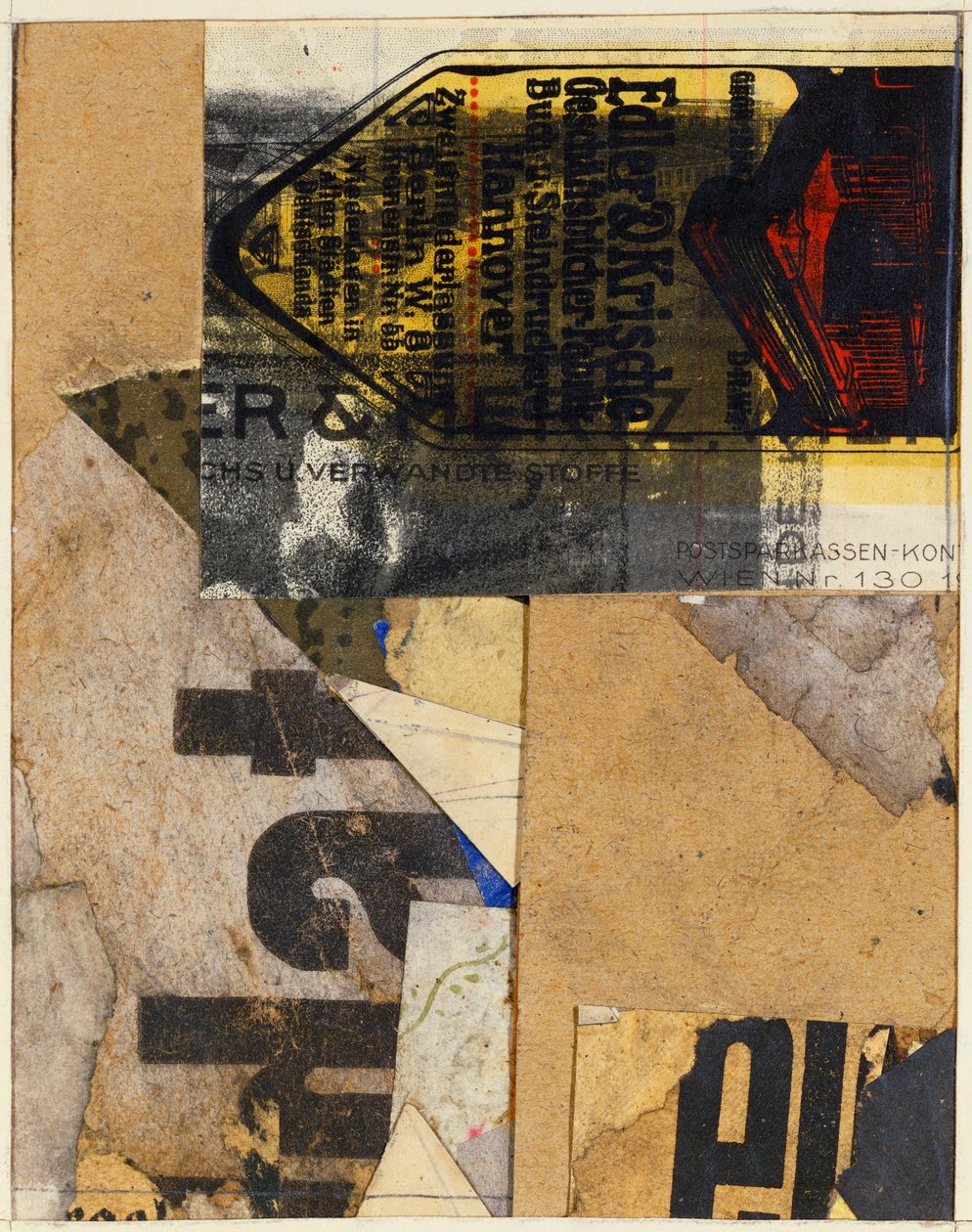 Merzbild, 1922 af Kurt Schwitters