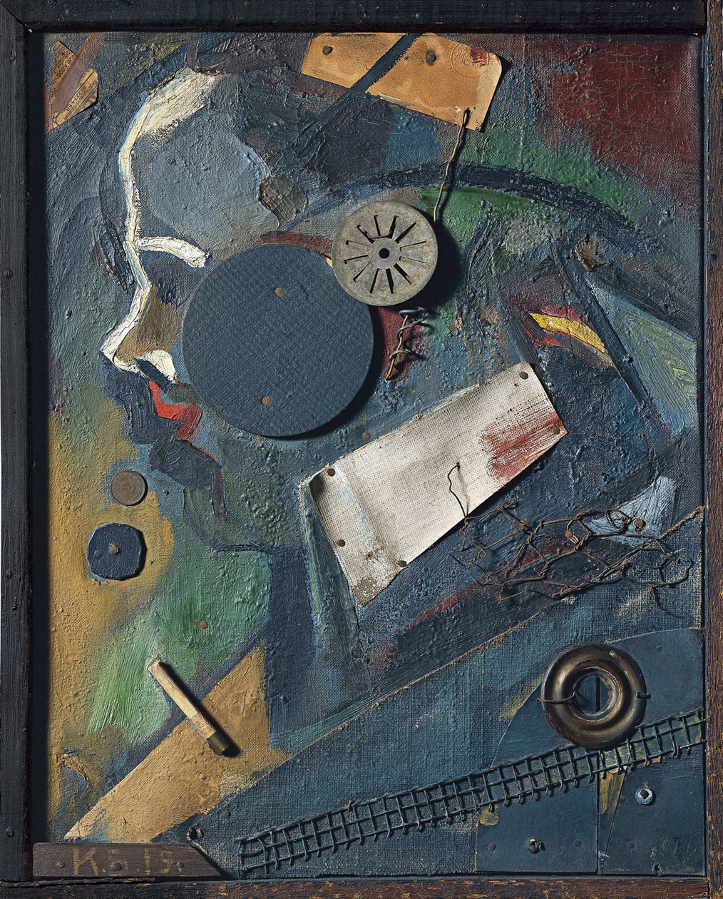 Merzbild 1A Psykiateren, 1919 af Kurt Schwitters