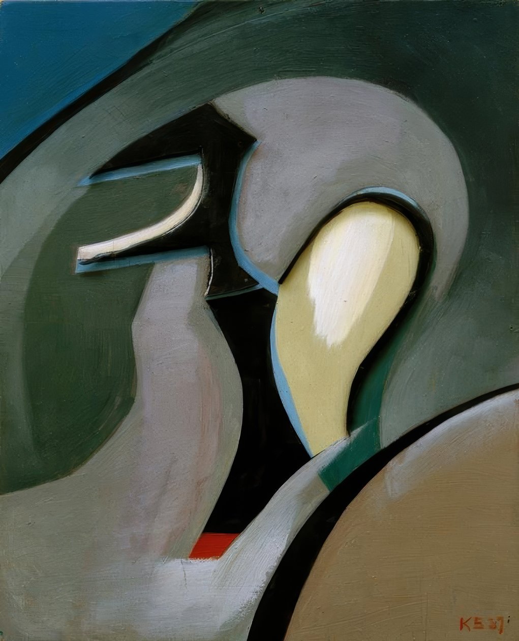 Uden titel (med hjelmform) af Kurt Schwitters