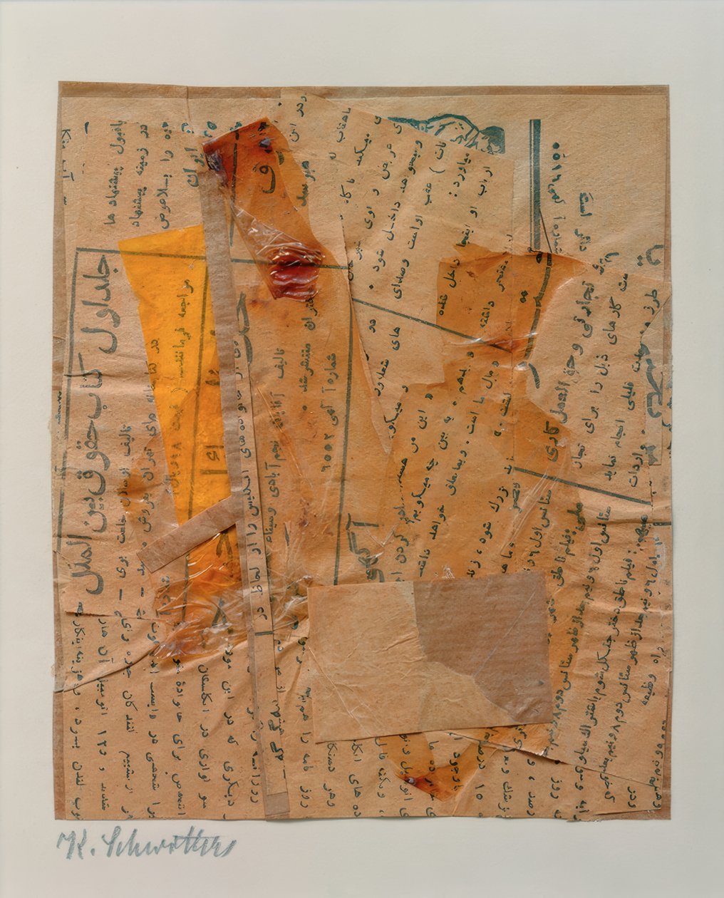 Uden titel (med dele af Koranen) af Kurt Schwitters