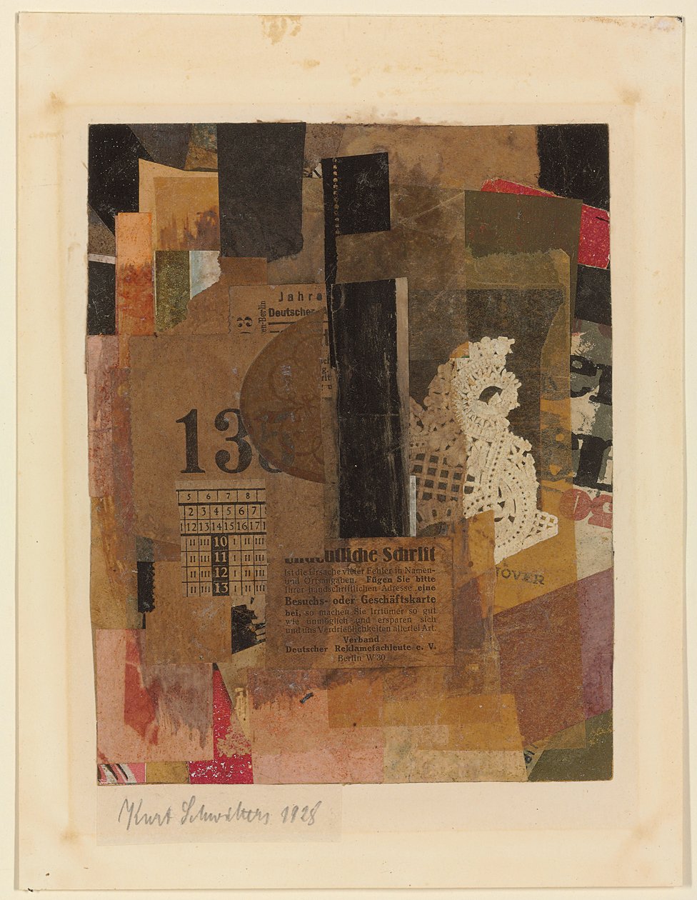 Uden titel; Uden titel, 1928 af Kurt Schwitters