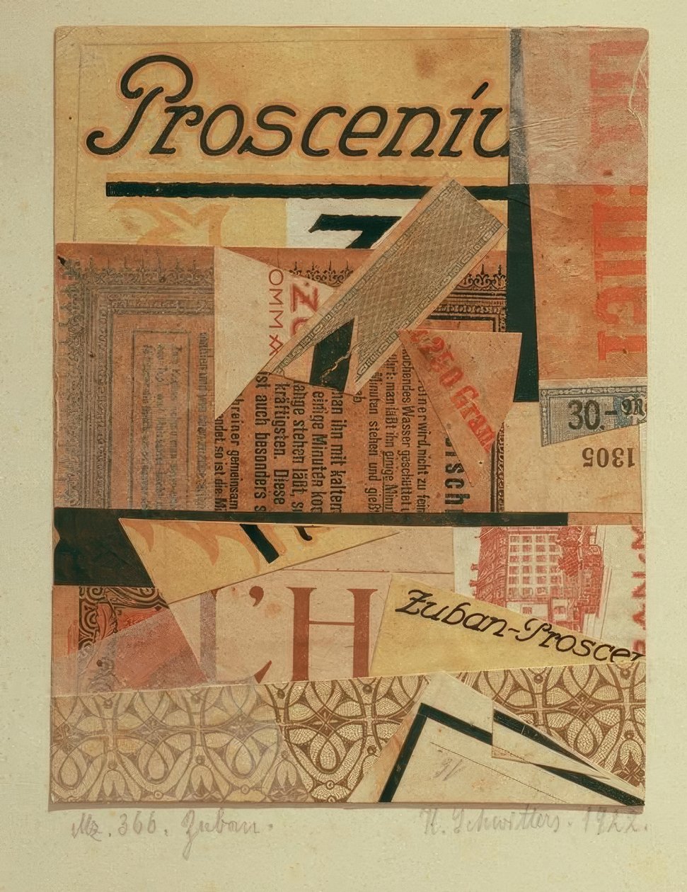 Zuban Merz 366 af Kurt Schwitters