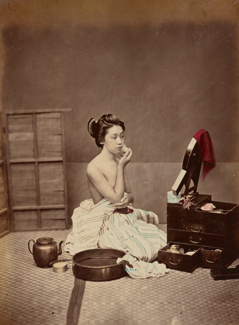 Japansk toilet, ca.1880 af Kusakabe Kimbei