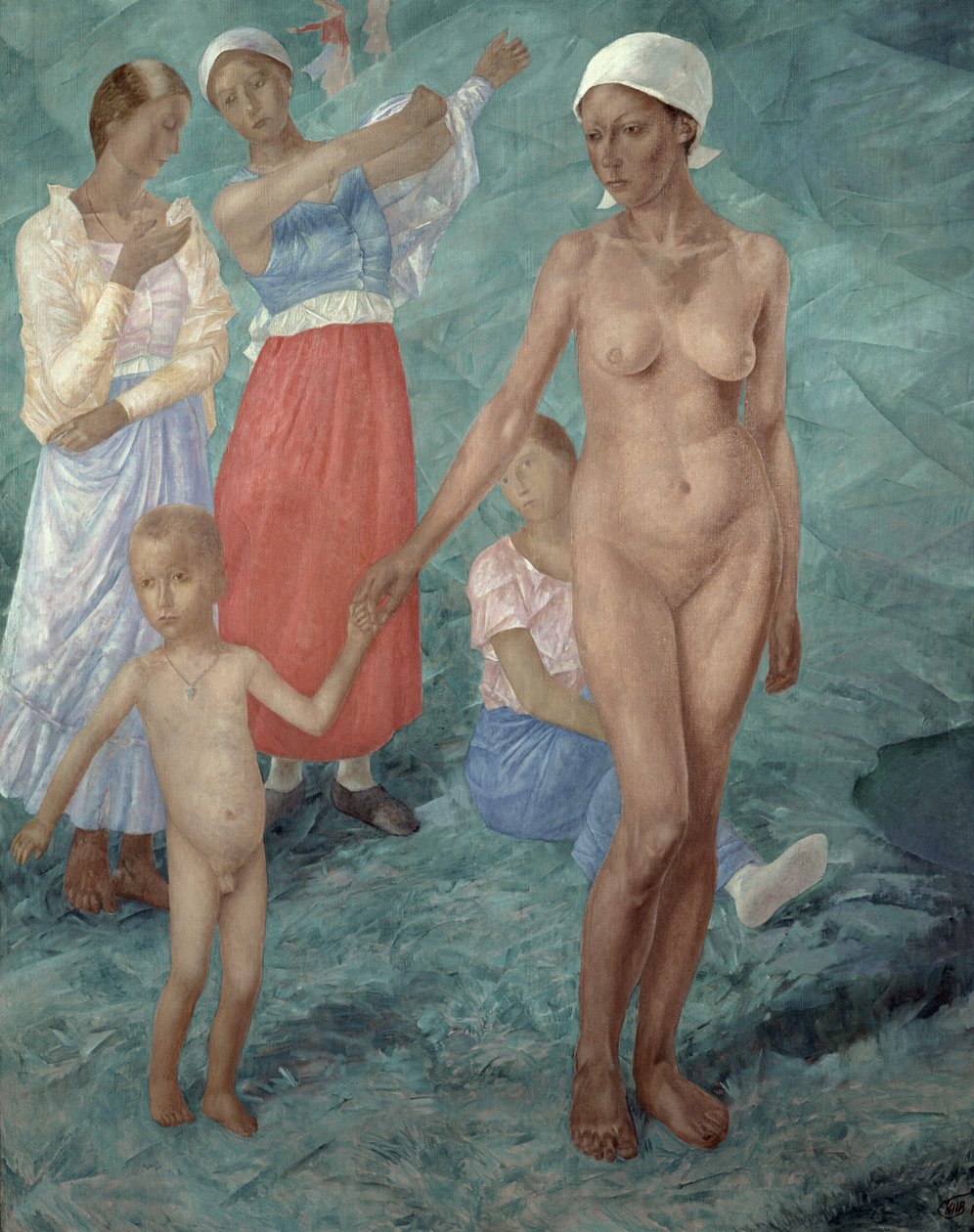 Morgen, 1917 af Kuzma Sergeevich Petrov-Vodkin