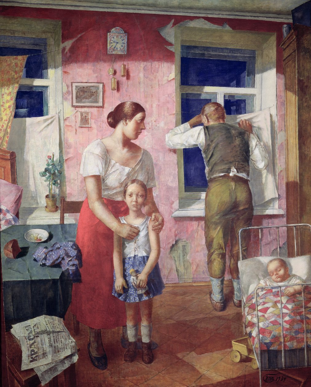 Alarm, 1934 af Kuzma Sergeevich Petrov Vodkin